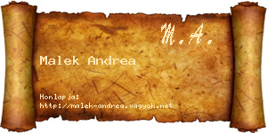 Malek Andrea névjegykártya